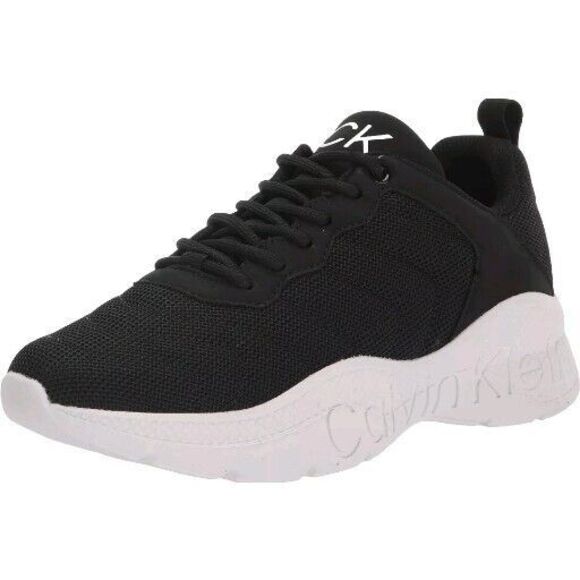 Calvin Klein KC Cecyle Black White Sneaker Athletic Shoe Women's 9.5M New In Box - Picture 1 of 15